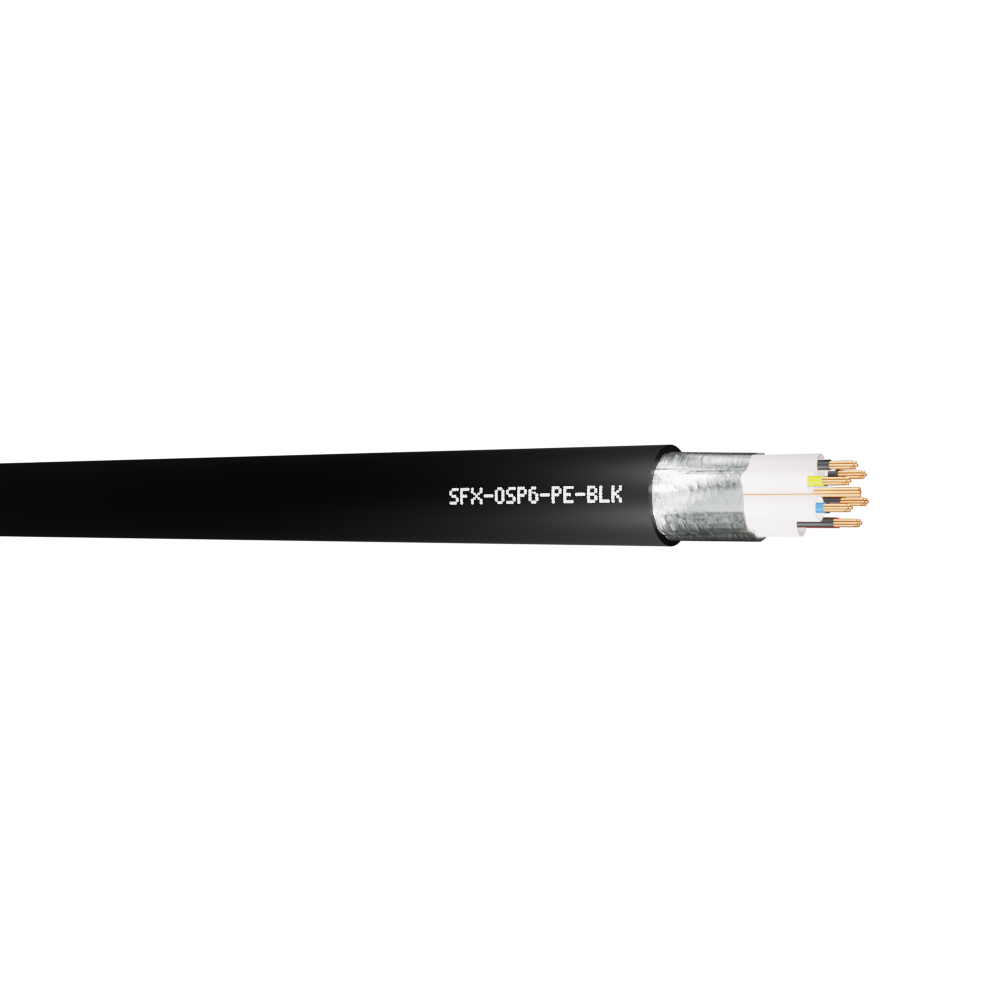Belden Equivalent OSP6 6 Pair 24AWG Overall Foil Screen 600V PE (9506) Cable