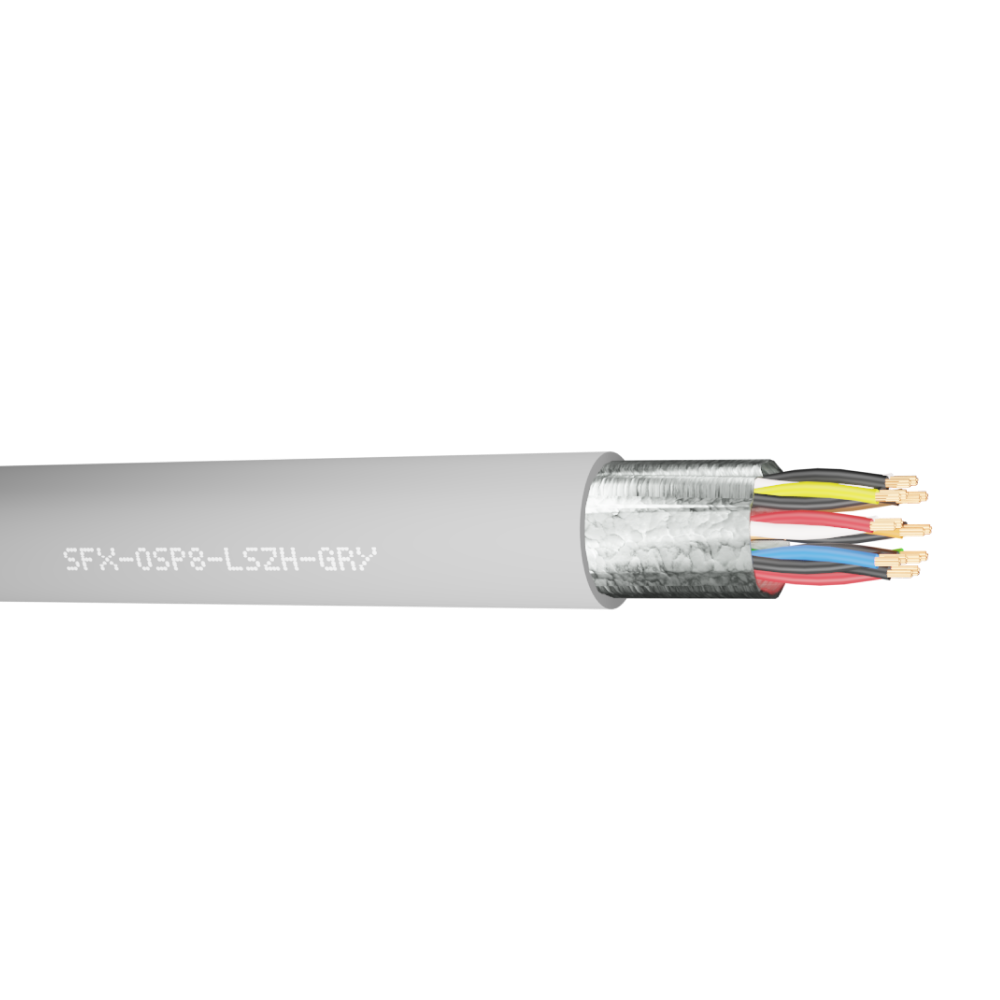Belden Equivalent OSP8 8 Pair 24AWG Overall Foil Screen 600V LSZH (9508) Cable