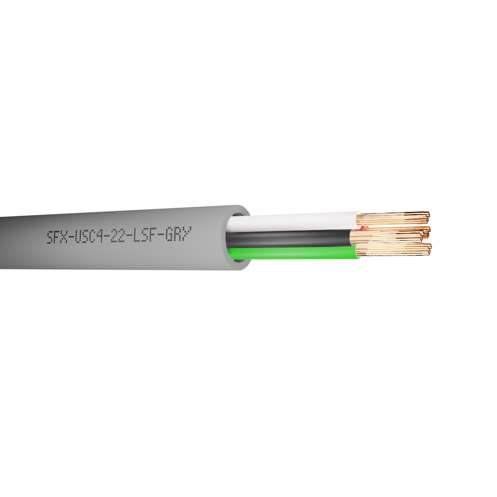 Belden Equivalent USC4-22 2 Pair 22AWG Unscreened 600V LSF (8444) Cable