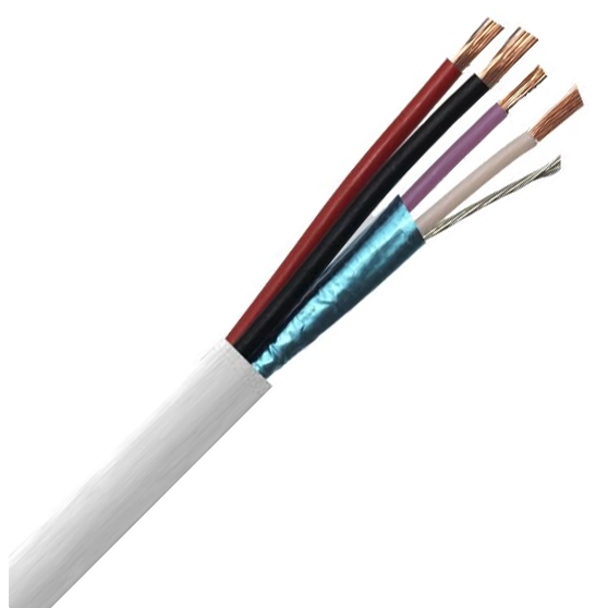 Belden Equivalent USP16-OSP22 1 Pair 16AWG Unscreened, 1 Pair 22AWG Overall Foil Screen 600V LSZH Blind Control Cable