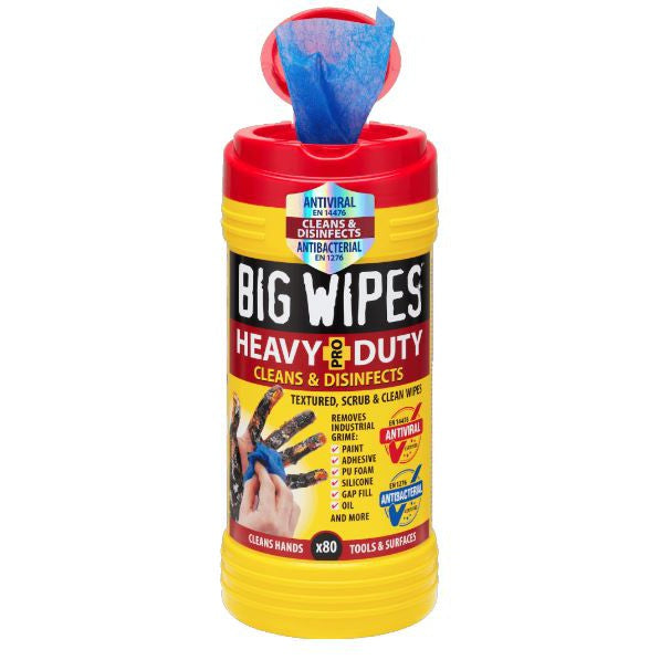 Big Wipes BIGW0001 80 Heavy-Duty Antiviral Pro+ Wipes