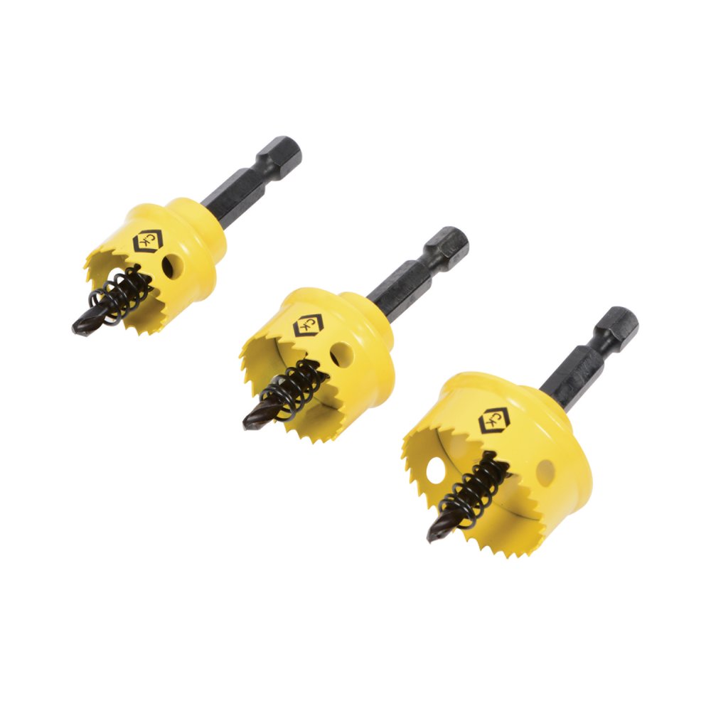 CK T3213A Vorteck 3 Piece Sheet Steel Hole Saw Set