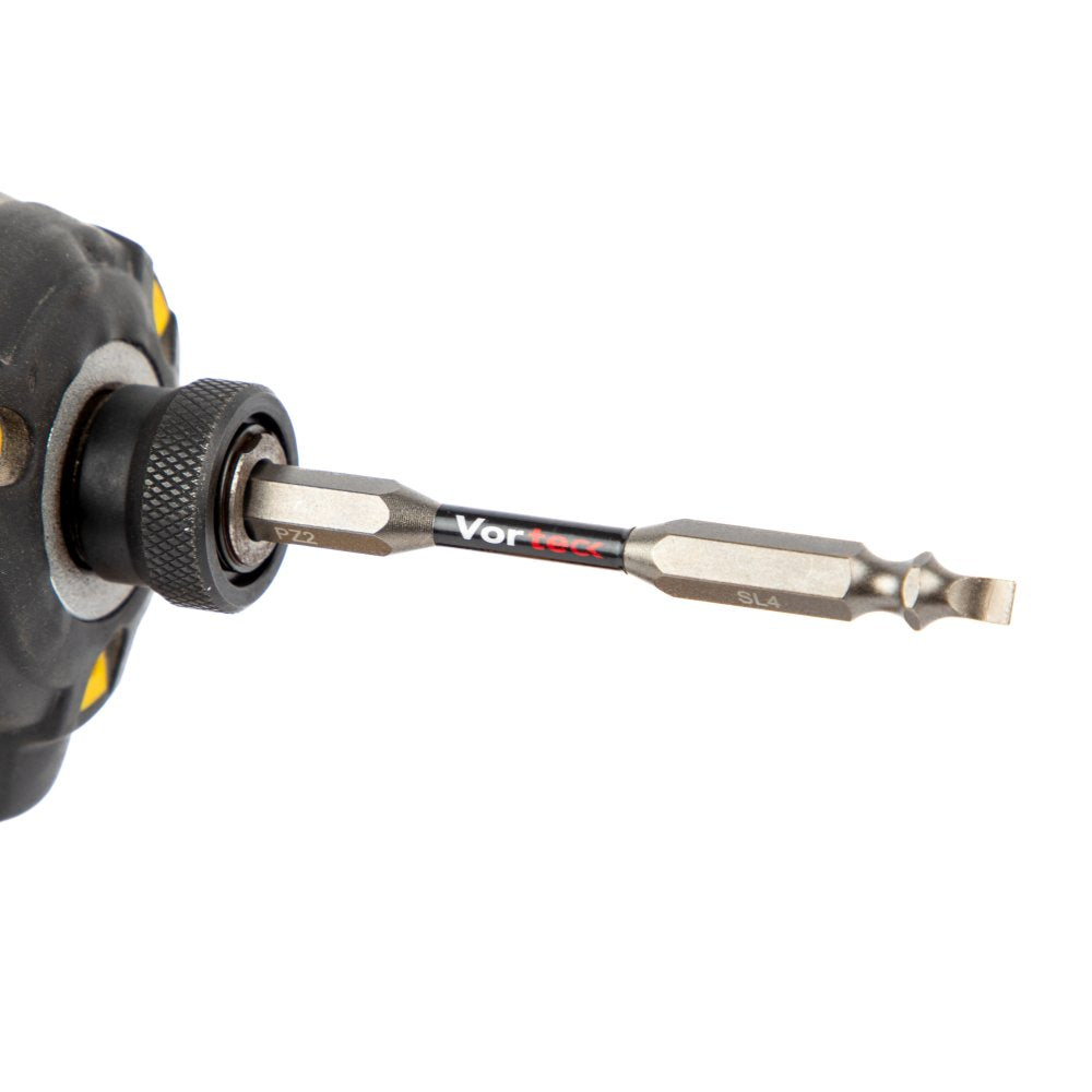 CK T4482 DEPZ2SL409D3 Vorteck 90mm Impact Double Screwdriver Bit PZ2/SL4 - Pack of 3