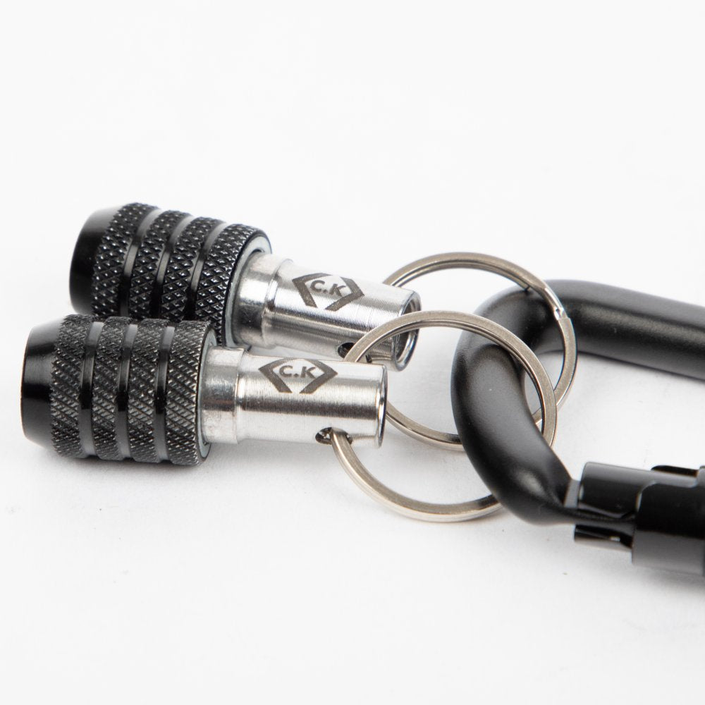 CK T4574 Vorteck 1/4" Quick Lock Bit Holder & Carabiner - 3 Piece Set