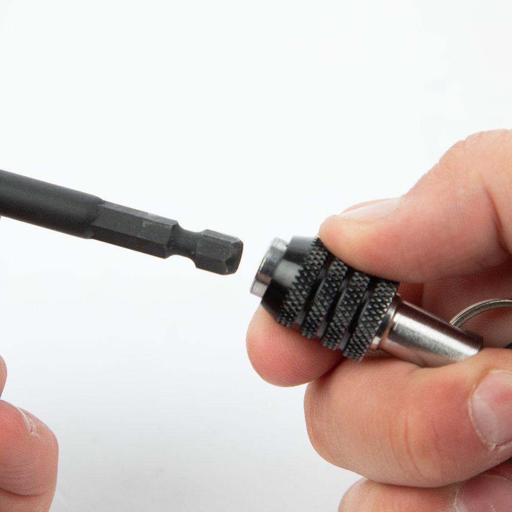 CK T4574 Vorteck 1/4" Quick Lock Bit Holder & Carabiner - 3 Piece Set