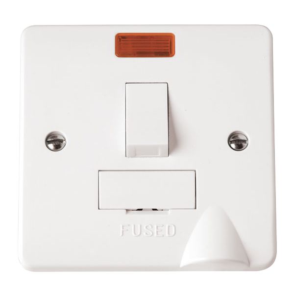 Click CMA052 Mode 13A DP Switched Fused Spur with Neon and Flex Outlet