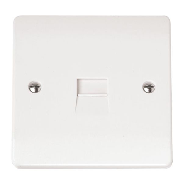 Click CMA119 Mode 1 Gang Master Telephone Socket White