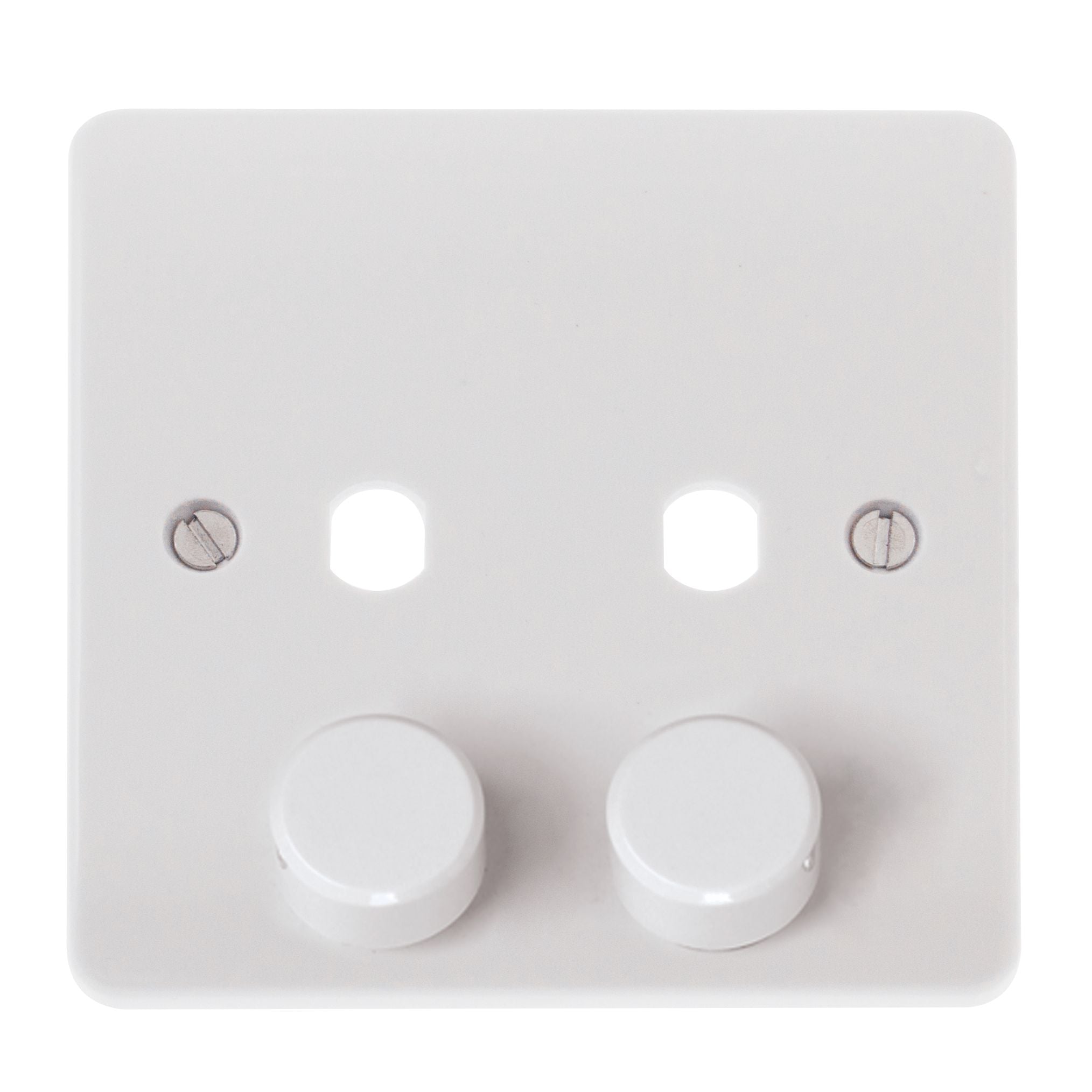 Click CMA146PL Mode 2 Gang Dimmer Plate White