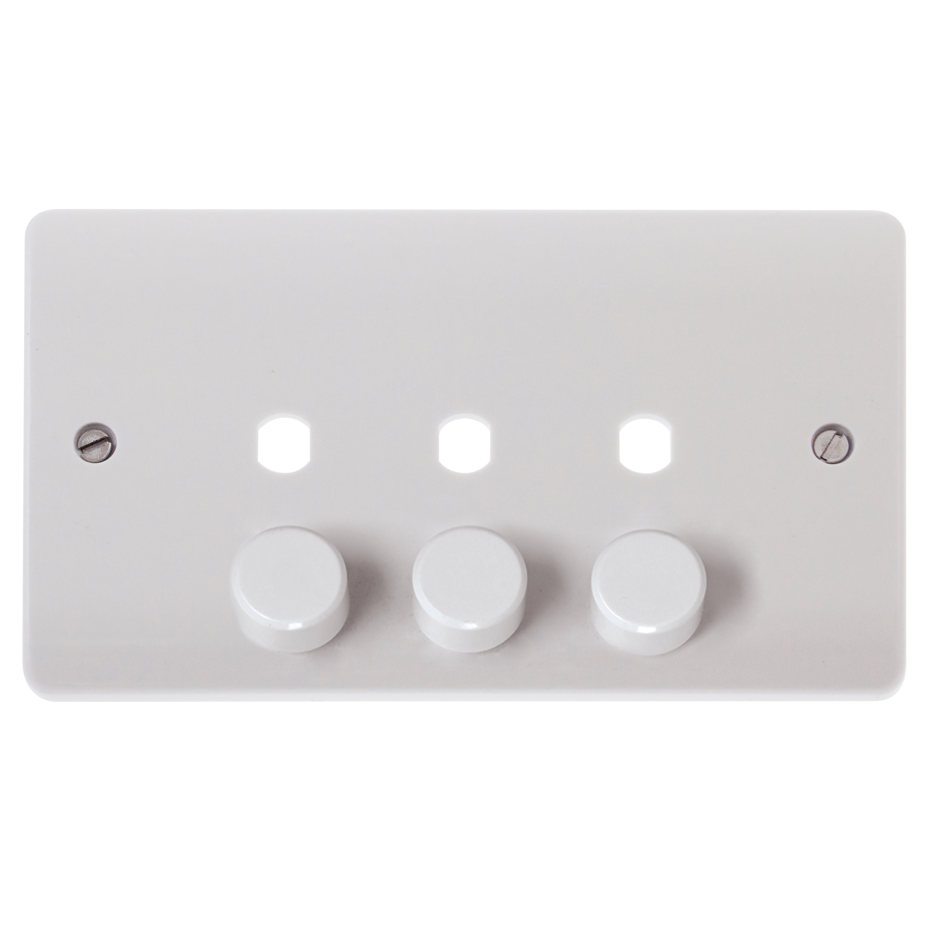 Click CMA147PL Mode 3 Gang Dimmer Plate White