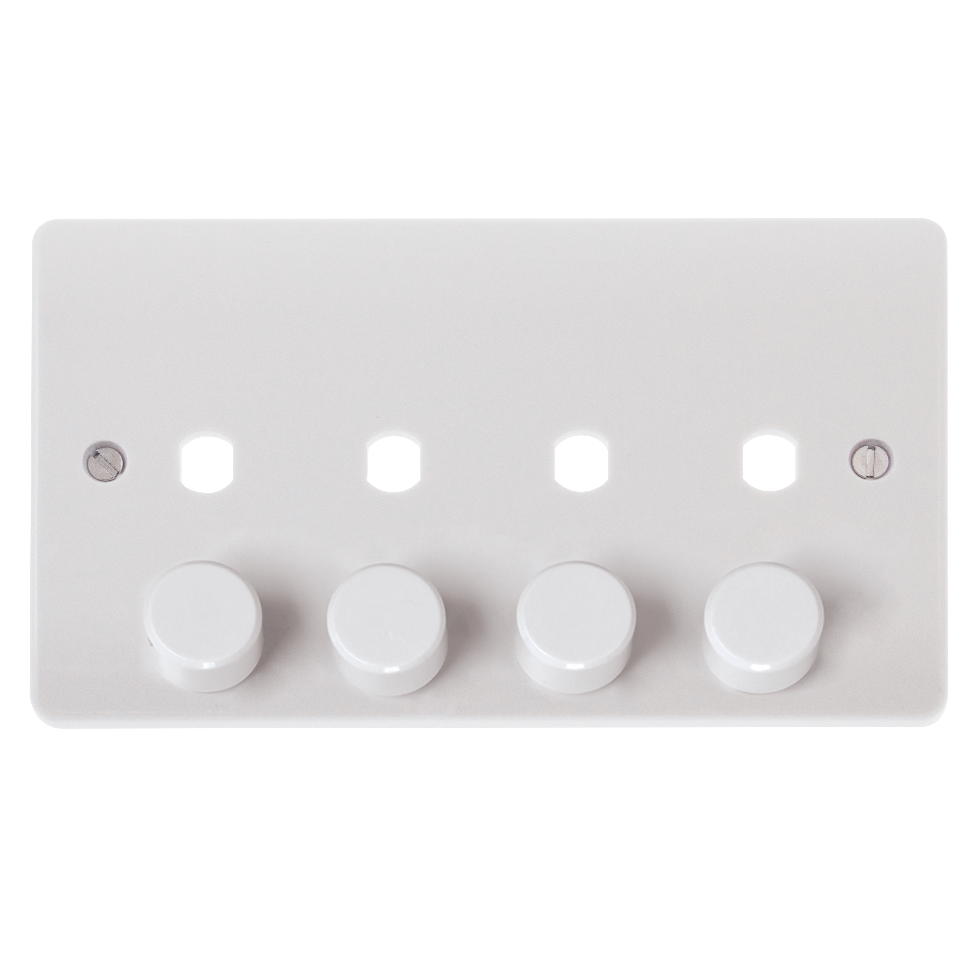 Click CMA148PL Mode 4 Gang Dimmer Plate White
