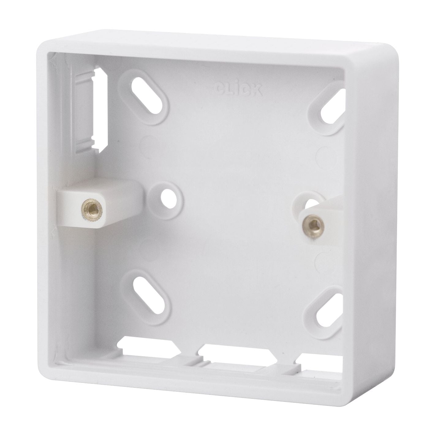 Click CMA230 1 Gang 29mm PVC Surface Box with Knockout