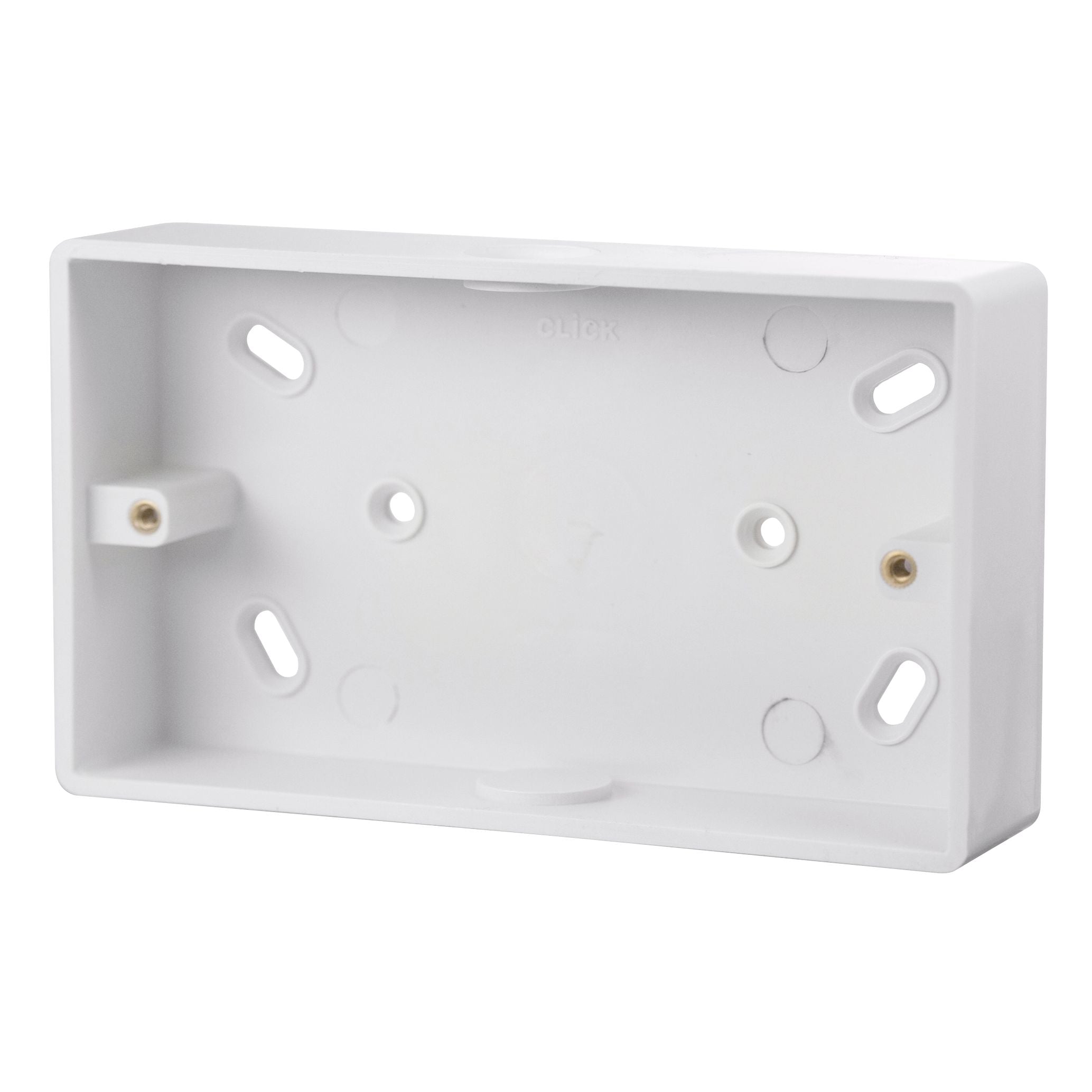 Click CMA245 2 Gang 29mm PVC Surface Box with Knockout