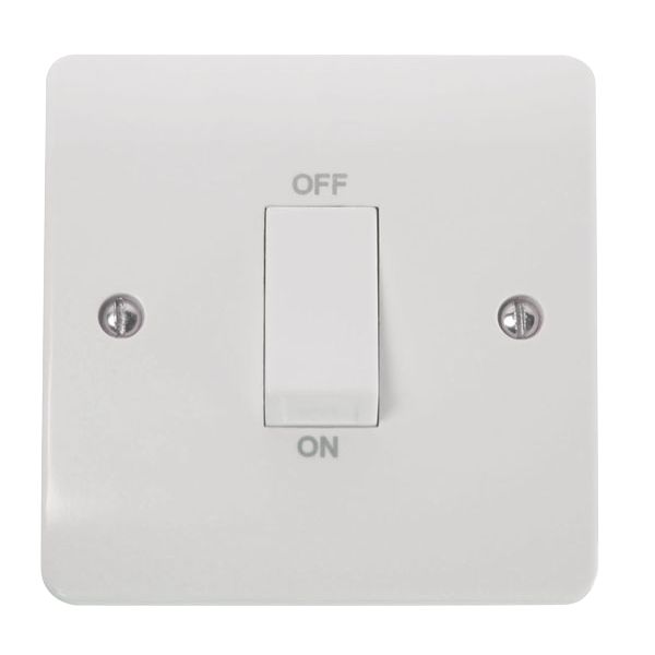 Click CMA500 Mode 45A DP 1 Gang Switch White