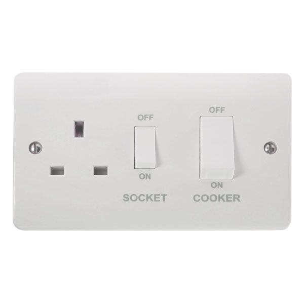 Click CMA504 Mode 45A DP Cooker Unit with White Rockers