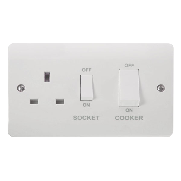 Click CMA504 Mode 45A DP Cooker Unit with White Rockers