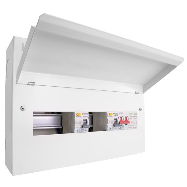 Click Elucian CUEB16MSRCDSP8 4 + 4 Dual 80A Type A RCD Metal Clad Consumer Unit with Type 2 SPD