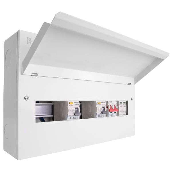 Click Elucian CUEB18MSRCDSP10 5 + 5 Dual 80A Type A RCD Metal Clad Consumer Unit with Type 2 SPD