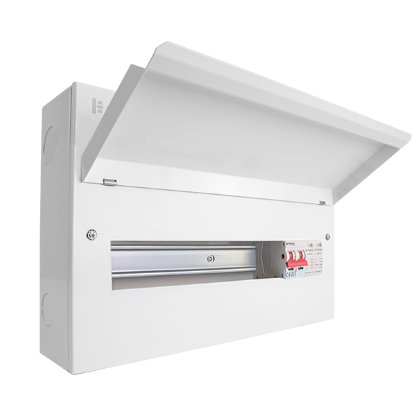 Click Elucian CUEB18MSSP14 14 Way 100A Isolator Incomer Metal Clad Consumer Unit with Type 2 SPD