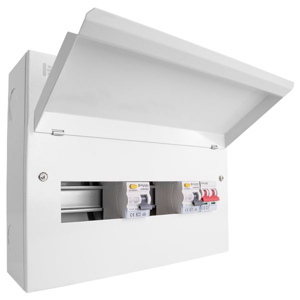 Click Elucian CUEHIB14MSRCD8 8 Way Dual RCD High Integrity Metal Clad Consumer Unit