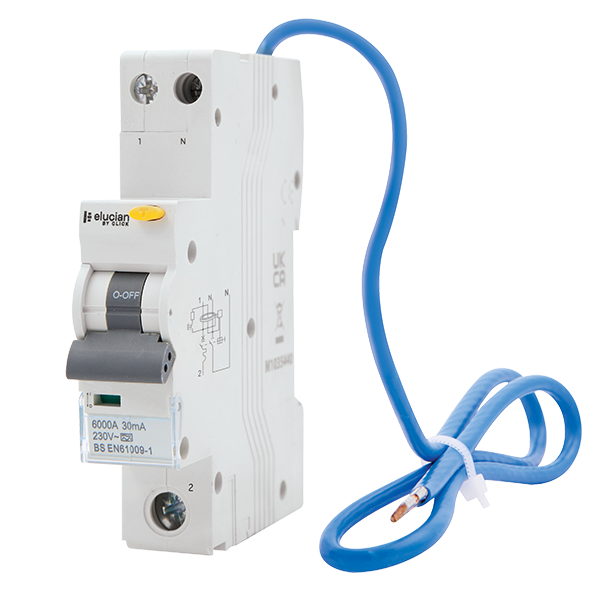 Click Elucian RCBO 1P+N Bi-Directional B Curve 6kA 30mA Type A