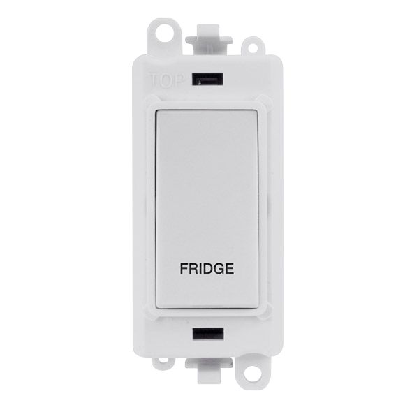 Click Gridpro 20A Double Pole Switch with Engraving Polar White