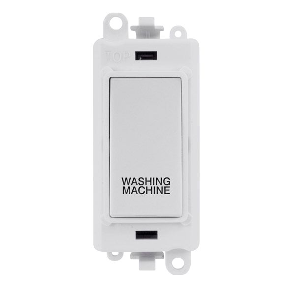 Click Gridpro 20A Double Pole Switch with Engraving Polar White