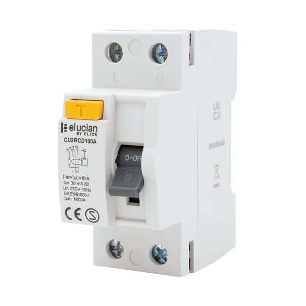 Click Scolmore CU2RCD100A 100A 2 Pole Type A RCD
