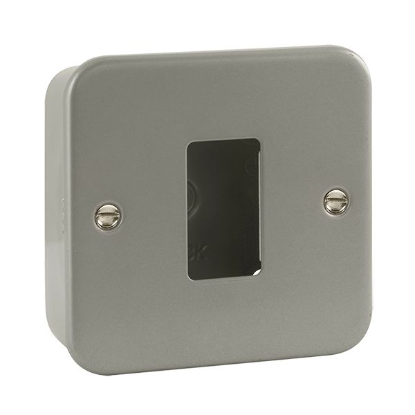 Click Scolmore Gridpro 1 Gang Front Plate with Surface Box