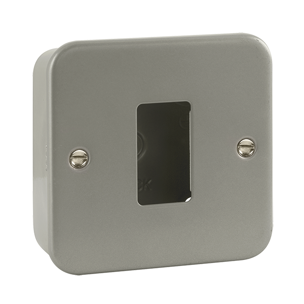 Click Scolmore Gridpro 1 Gang Front Plate with Surface Box