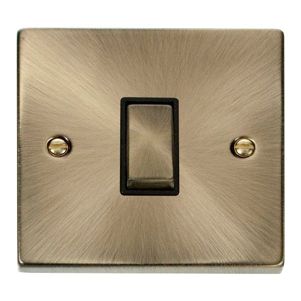 Click VPAB411BK Deco 1 Gang 2 Way Switch Antique Brass