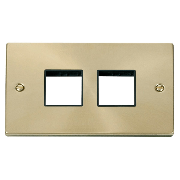 Click VPSB404BK 2 Gang Plate (2 x 2) Aperture - Black