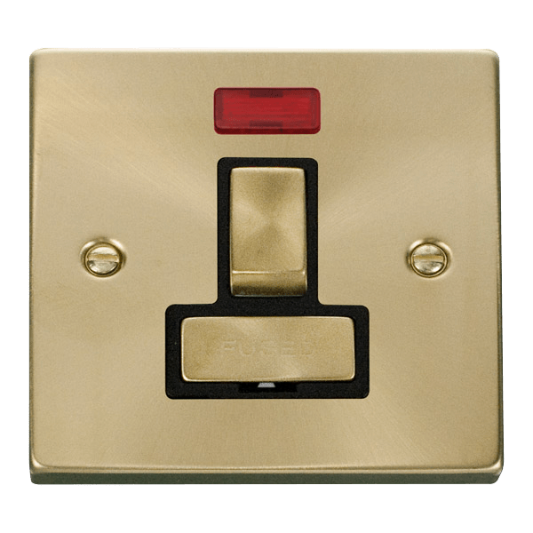 Click VPSB752BK 13A Fused 'Ingot' Switched Connection Unit With Neon - Black