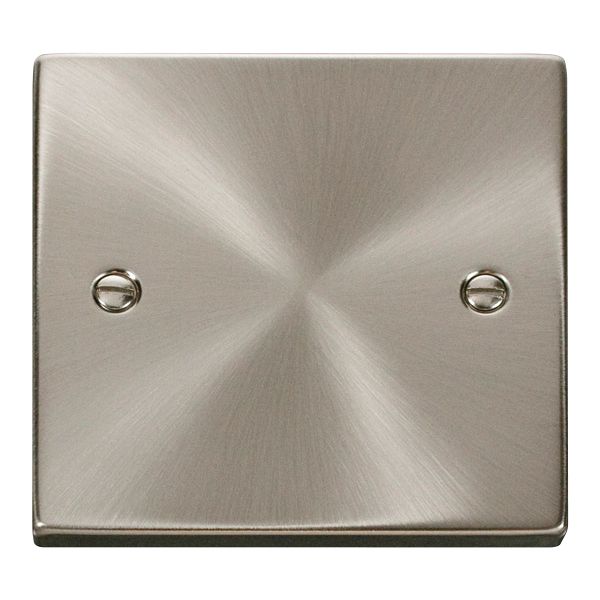 Click VPSC060 Deco 1 Gang Blank Plate Satin Chrome