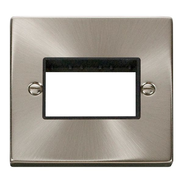 Click VPSC403BK Deco 3 Module Satin Chrome Front Plate