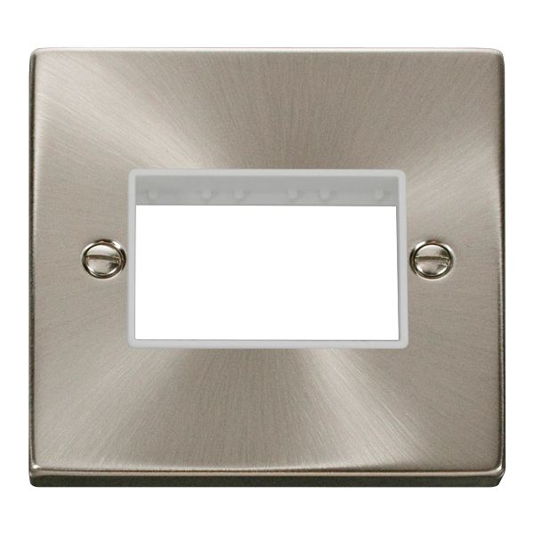 Click VPSC403WH Deco 3 Module Satin Chrome Front Plate