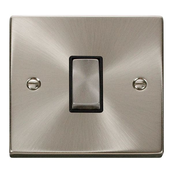 Click VPSC411BK Deco 1 Gang 2 Way Switch Satin Chrome