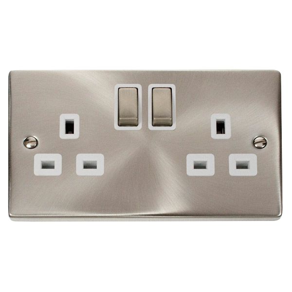 Click VPSC536WH Deco 13A 2 Gang Double Socket