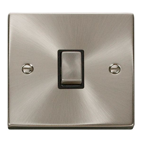 Click VPSC722BK Deco 20A 1 Gang Switch Satin Chrome