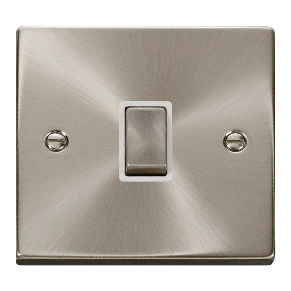 Click VPSC722WH Deco 20A 1 Gang Switch Satin Chrome