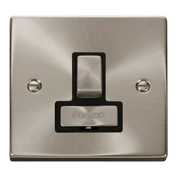 Click VPSC751BK 13A Switched Fused Spur Satin Chrome