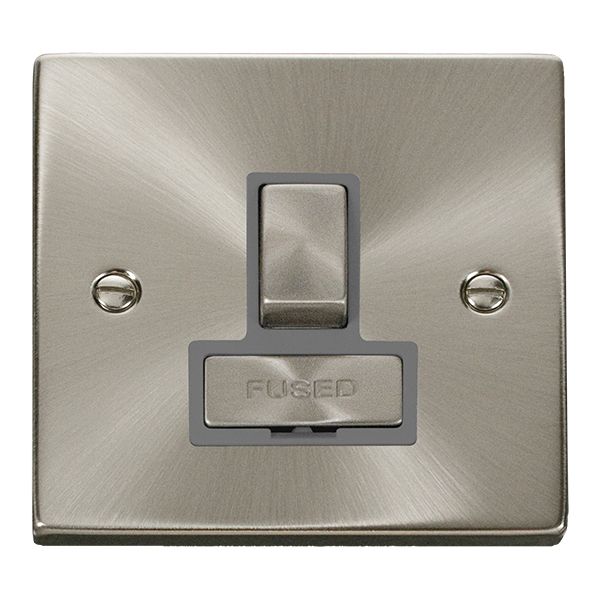 Click VPSC751GY Deco 13A Switched Fused Spur Satin Chrome