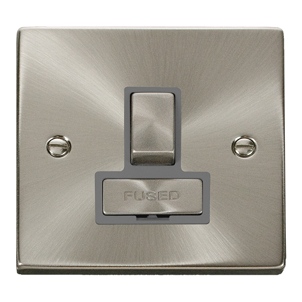 Click VPSC751GY Deco 13A Switched Fused Spur Satin Chrome