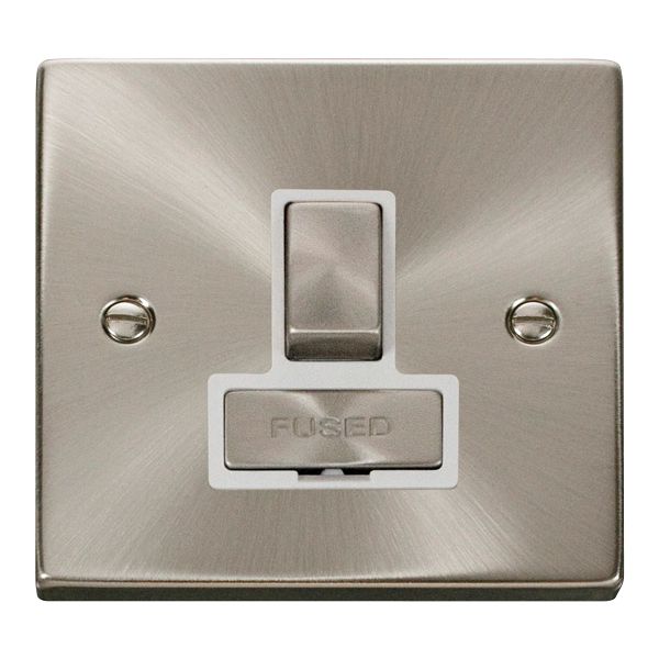 Click VPSC751WH 13A Switched Fused Spur Satin Chrome