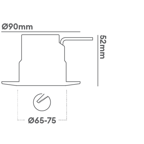 Collingwood H2EXT1W H2 Pro Extreme CSP IP65 5W CCT Switchable Downlight