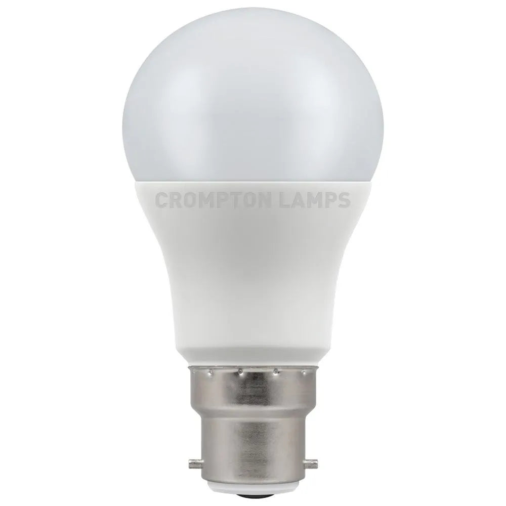 Crompton 11717 8.5W BC Non-Dimmable GLS Lamp 2700K