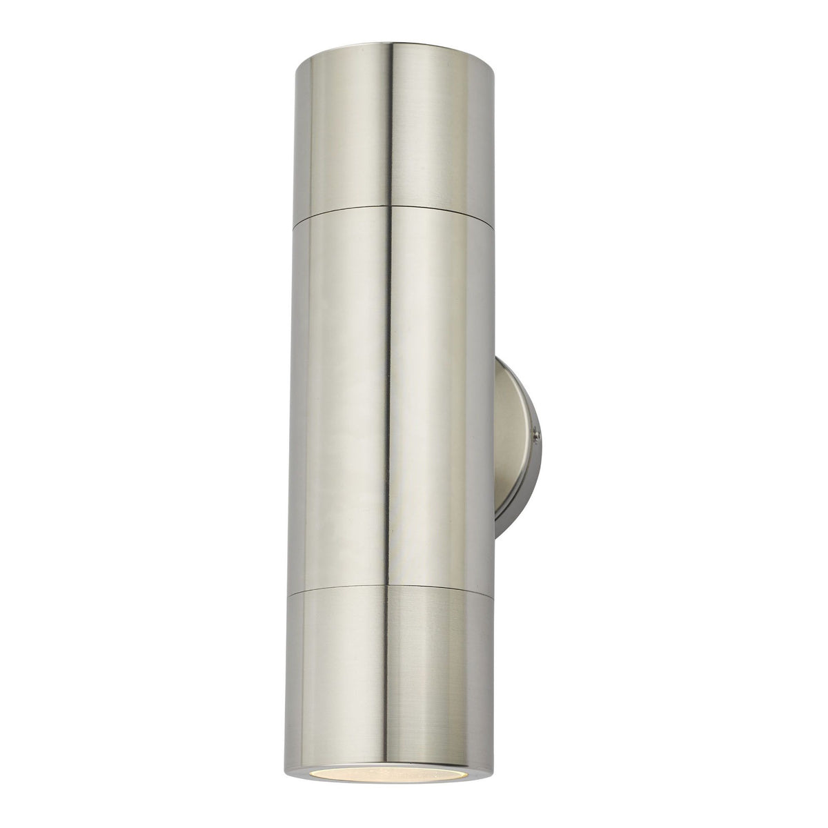 Dar Lighting ORT3268 Ortega 2 Light Outdoor Wall Light Brushed Aluminium IP65