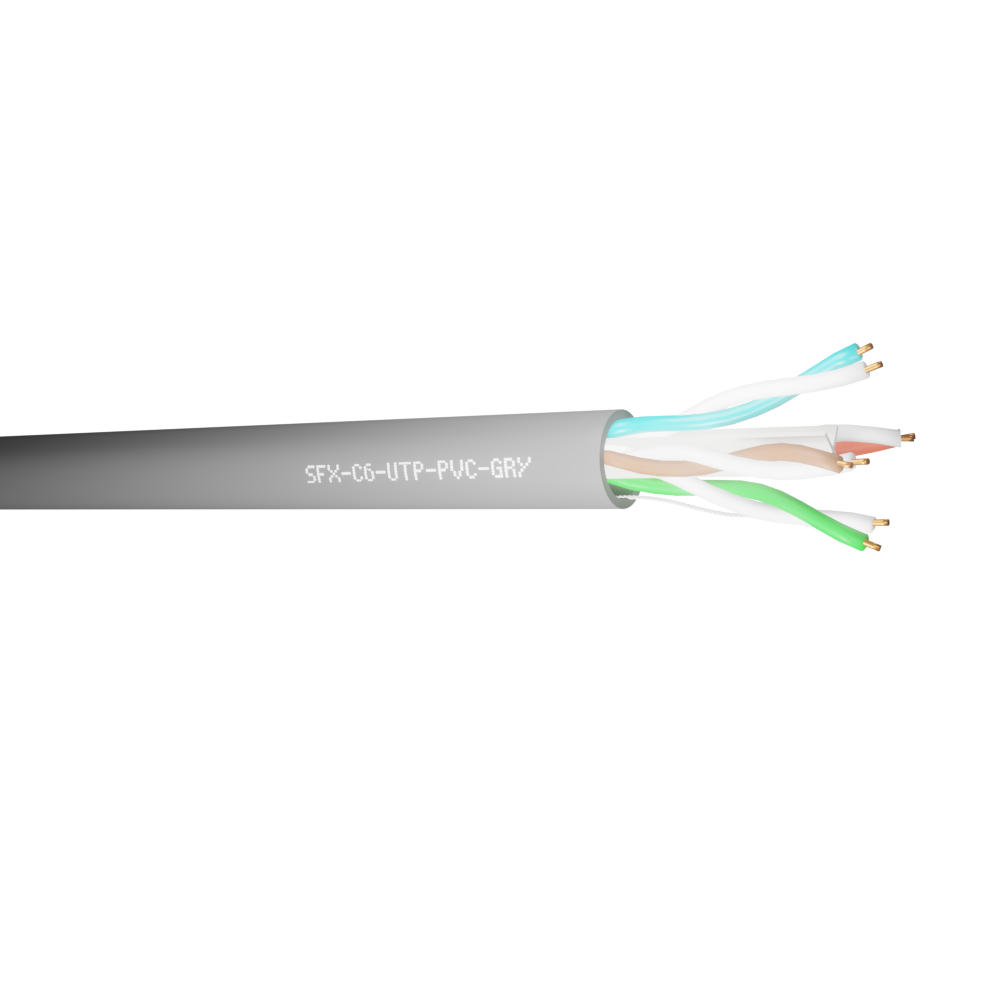 Data Category 6, 4 pair UTP PVC Cable