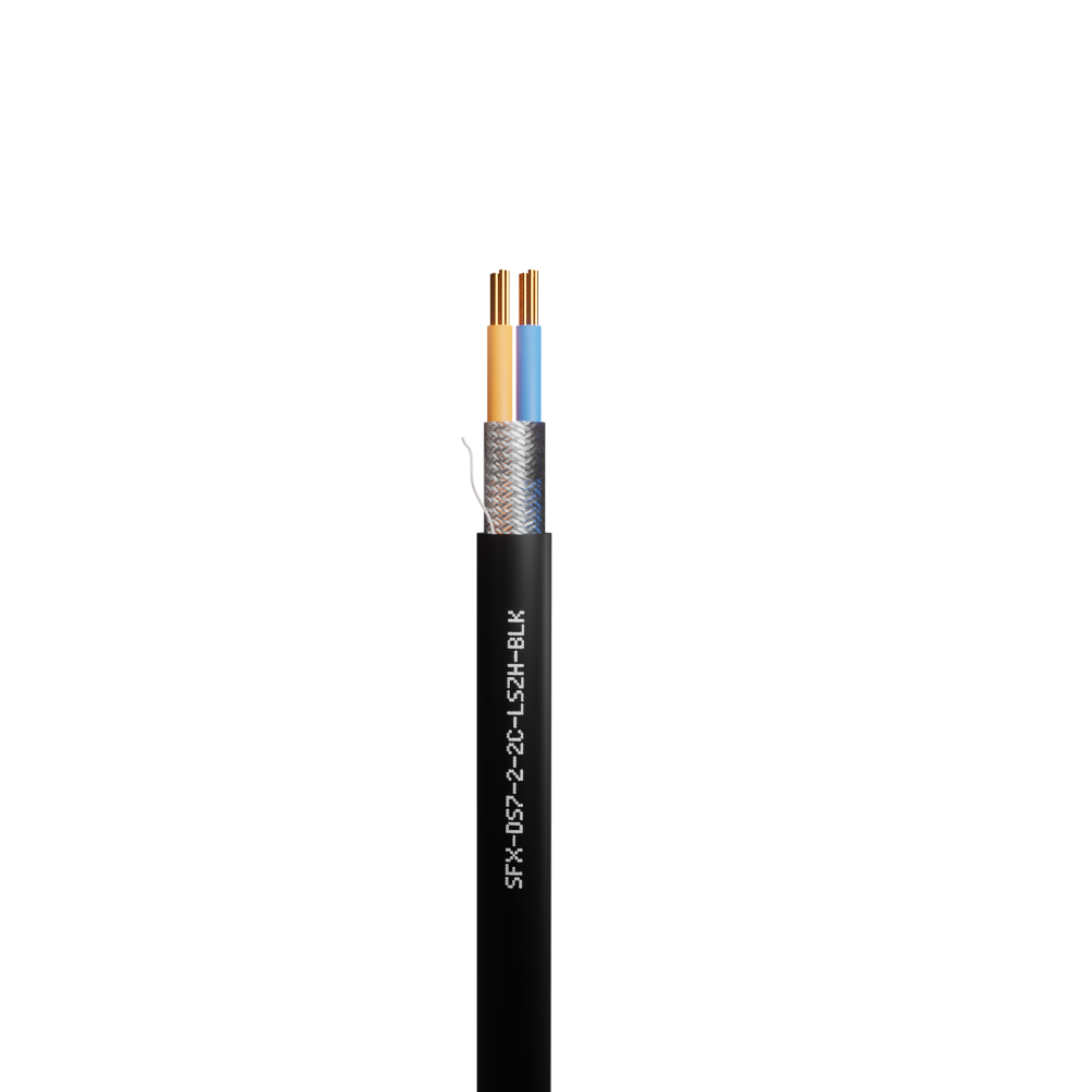 Defence Standard 7 x 0.2mm 2 Core TCWB Screened LSZH Cable