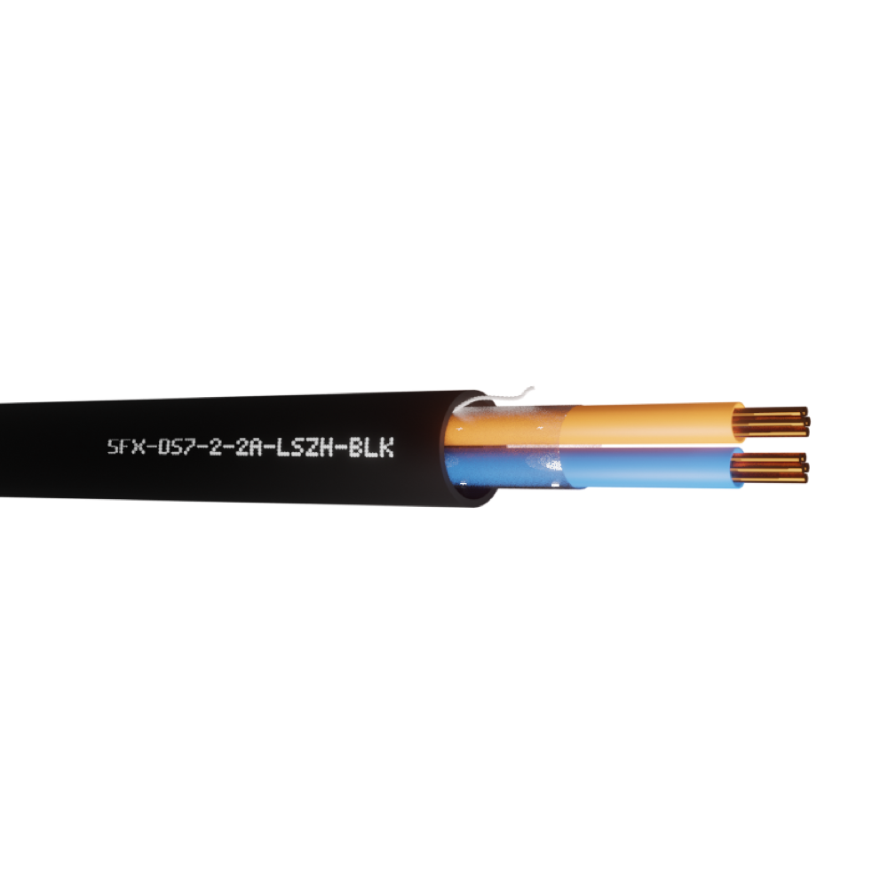 Defence Standard 7 x 0.2mm 2 Core Unscreened LSZH Cable
