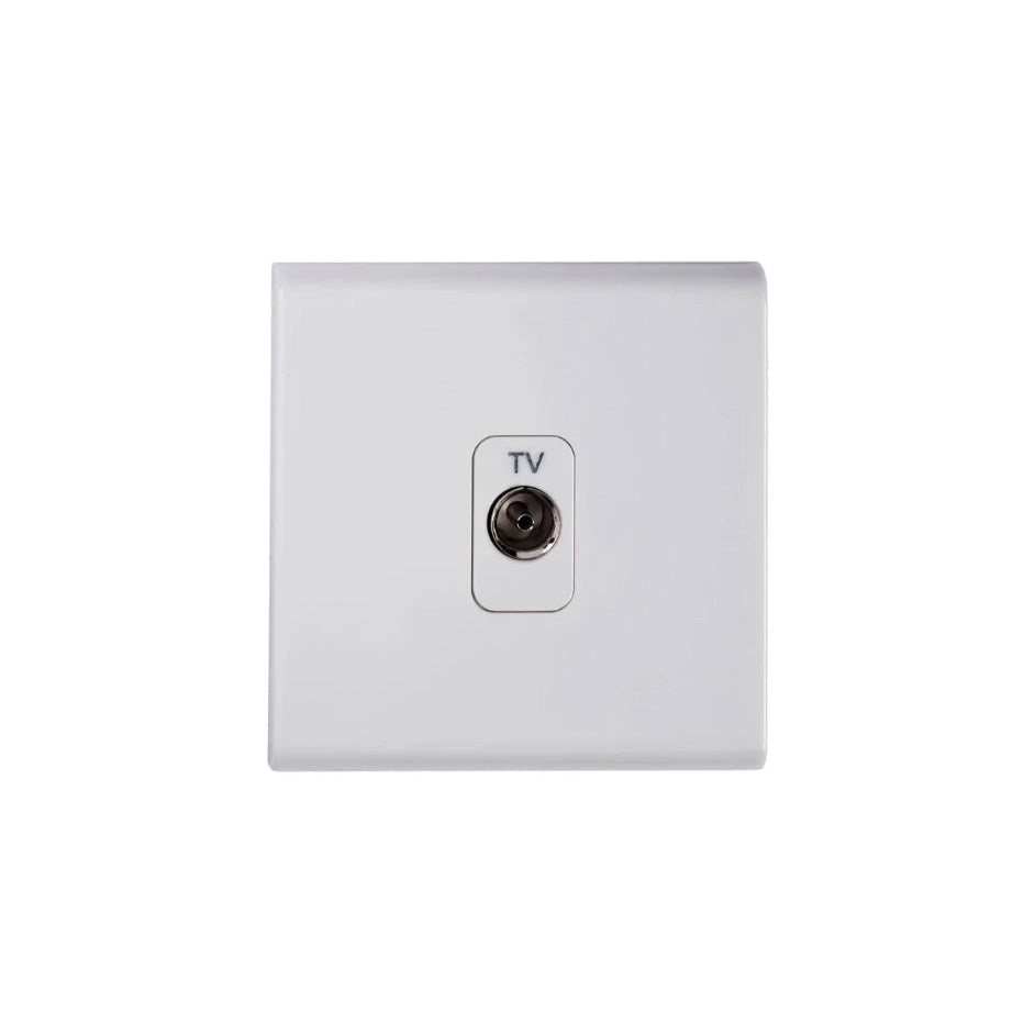 Deta 8690WHW Screwless 1 Gang Non-Isolated Coaxial Socket